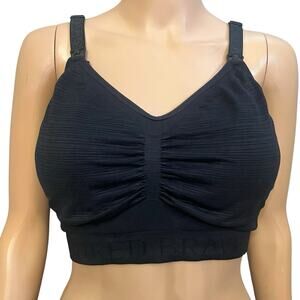 Kindred Bravely Hands Free Nursing And Pumping Bra Large Busty Black Seamless